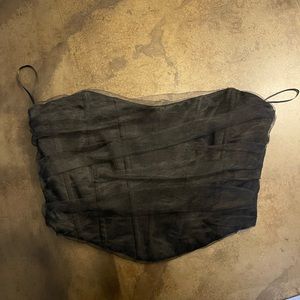 Zara Tulle Corset Crop Top